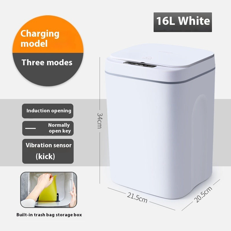 Smart induction trash can