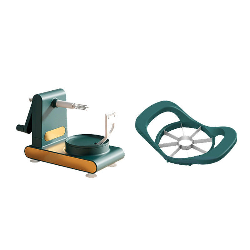 Multifunctional hand crank peeler