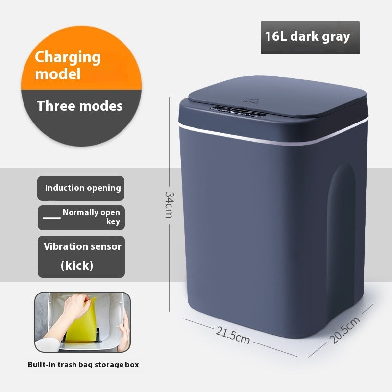 Smart induction trash can