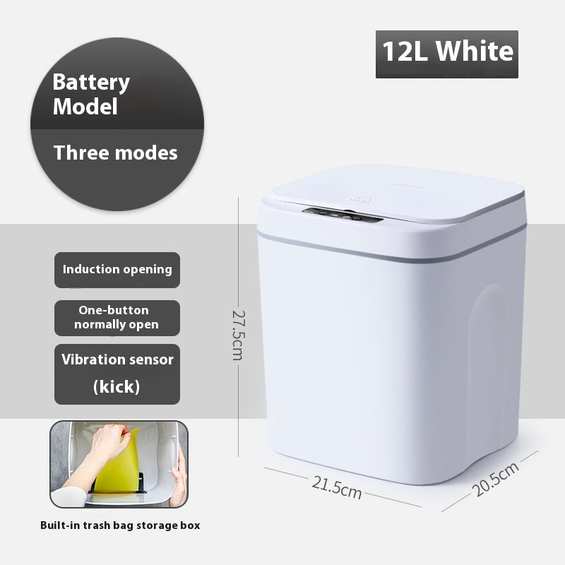 Smart induction trash can