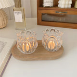 Tulip shaped candle holder