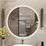 Round mirror with light