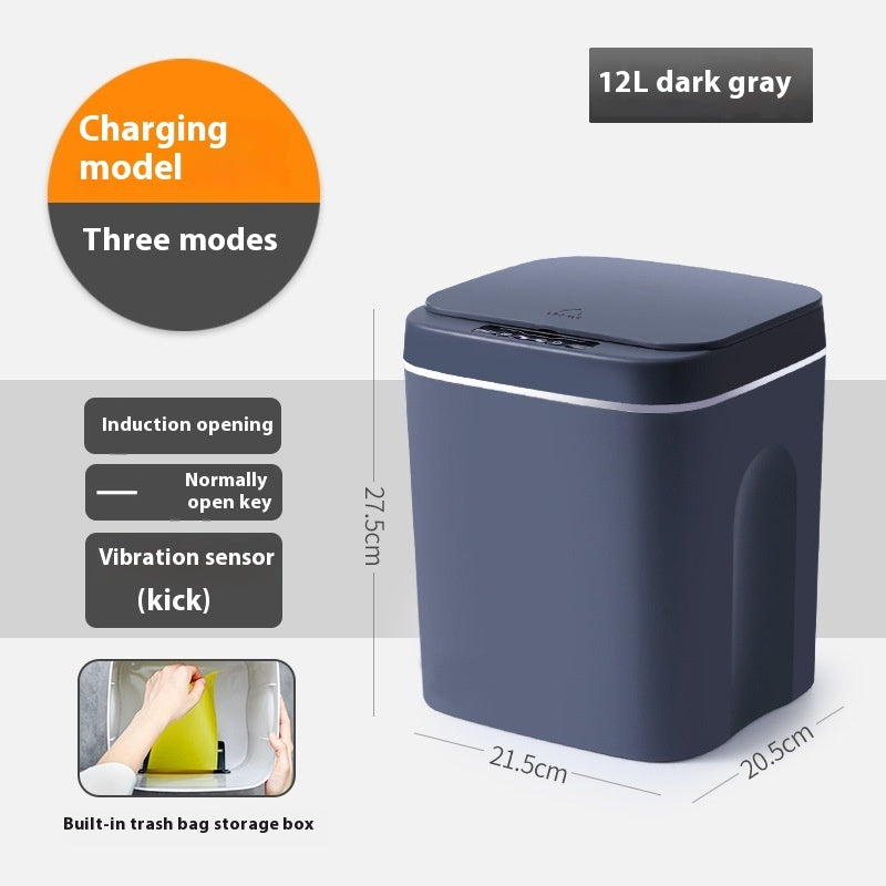 Smart induction trash can