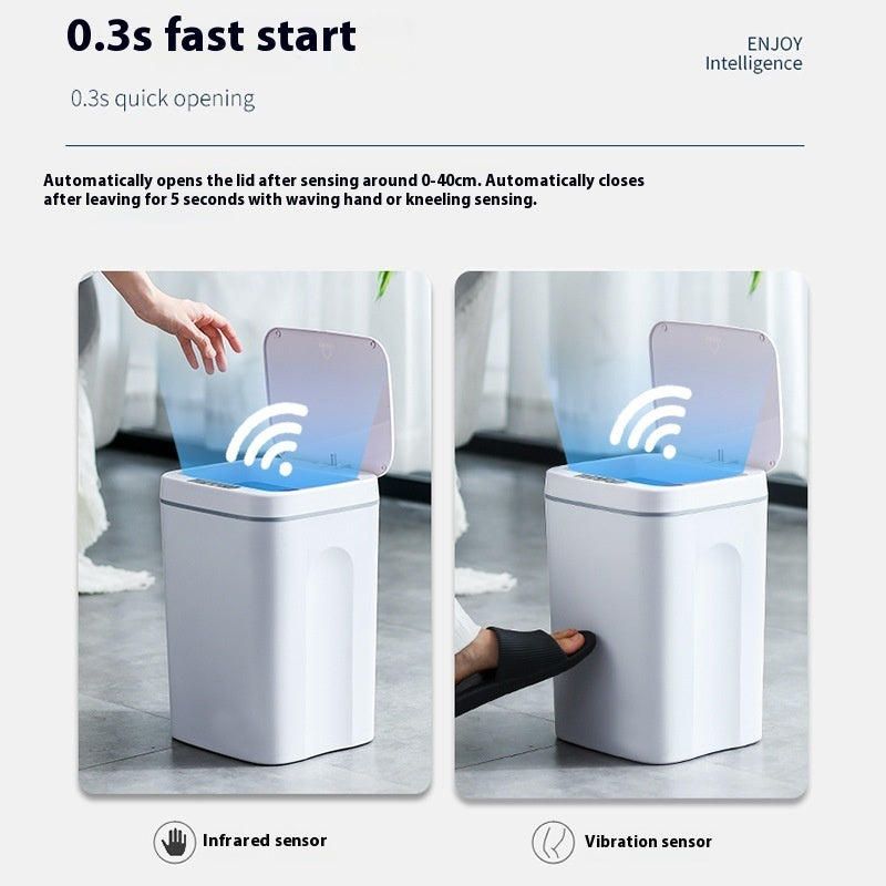 Smart induction trash can